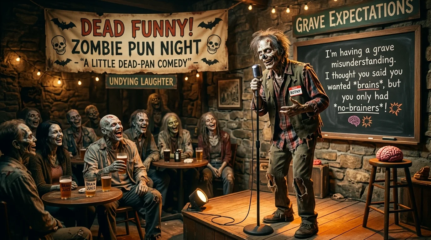 Zombie Caption Puns